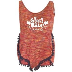Authentic Gear Girls Short Romper Size 12 Months Baby Sleeveless "Girls Rule"